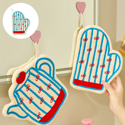 Multipurpose Fleece Absorbent Hanging Hand Towel-Kettle model 2