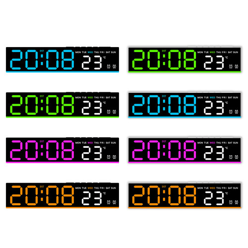 Modern ABS LED Clock Home Decoration Energy-white shell oran 1