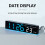 Modern ABS LED Clock Home Decoration Energy-white shell oran 5