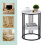 Round Marble Look Side Table with 2 Levels 5