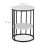 Round Marble Look Side Table with 2 Levels 4