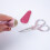Decorative Leather Scissor Case Artistic-pink light pink 6