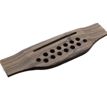 12 String Acoustic Guitar Bridge Rosewood Replacement with Stable String Anchoring and Accurate Saddle Alignment