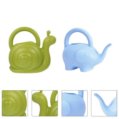Guangmc Elefant Snigel Vattenkanna Set + 2 Barn Metall Vattenflaskor 1