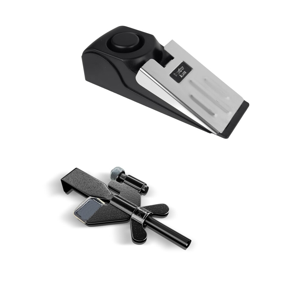 Portable Door Lock And 120Db Door Stop Alarm Set, Dual Protection For Home And Travel Security 9330225656838