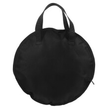Black Oxford Drum Storage Bag Durable Travel Organizer with Accessory Pocket for Camping