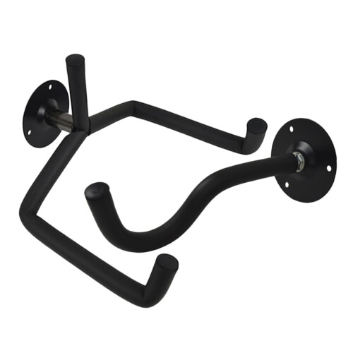 Horizontal Guitar Wall Mount Hanger for Bass and Ukulele, SpaceSaving Tilted Secure Holder
