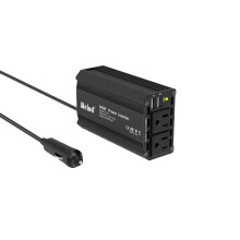 300W Car Power Inverter 12V to 110V with Dual AC and USB Output, Smart Protection, Compact Design