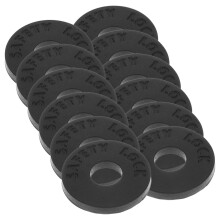 12pcs Guitar Strap Locks with Silicone Spacer Pads for Secure Strap Fit and Finish Protection Black