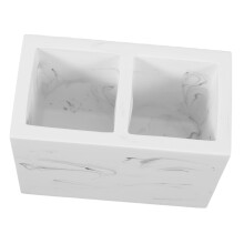 Marble Toothbrush Holder Bathroom Organizer Stand SpaceSaving Durable Resin Design for Multiple Brushes