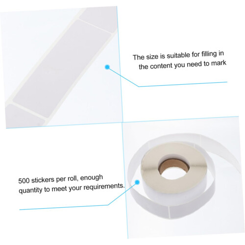 2 Rolls Blank Self Adhesive Label Stickers for Organizing, Marking and Sorting 2