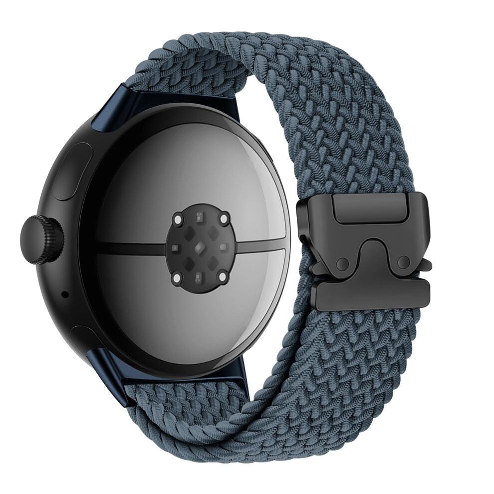Band For Pixel Watch 41Mm Deep Braided Nylon Strap With Secure Parachute Buckle And Quick Release Blue 9330225657545