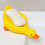 Ceramic Soap Dish with Quick Drain Duck Shape, Easy Clean Surface for Bathroom Sink, Yellow Decor 1