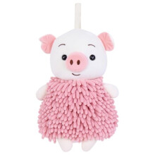 Cute Cartoon Pig Hanging Hand Towel, Ultra Soft Quick Dry Microfiber Towel for Bathroom and Kitchen