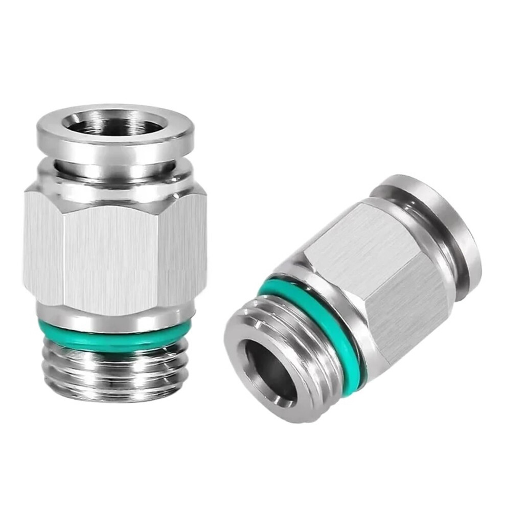 10Pcs 304 Stainless Steel Pneumatic Hose Fittings Quick Release Pc Air Tube Connector M5 1/8 1/4 3/8 1/2 Leakproof Set Pc12g02 9045646700939