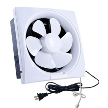 10 Inch Wall Mounted Exhaust Fan with Low Noise Ventilation and Automatic Shutter for Home Kitchen