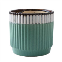 Large Green Ceramic Flower Pot, Durable ThickWalled Planter for Indoor Outdoor Home Balcony Garden Decor