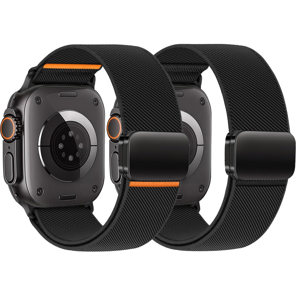 Trail Loop Band For Apple Watch Ultra, Braided Nylon Sport Strap 2 Pack, Breathable Elastic Weave Wristband For Iwatch Series 10Â3 Se 49Â38Mm 9330225658061