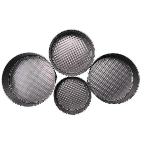 4Pcs/Set Cake Pan for Baking Removable Bottom Non-Stick Springform Cheesecake Pan Leakproof Round C 2