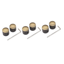 6pcs Bronze Guitar Control Knobs Set for Electric Guitar and Bass, Durable Metal Build, Enhanced Grip