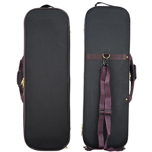 4/4 Violin Case with Compression‑Resistant Foam and Locking Shoulder Strap, Waterproof Canvas Shell