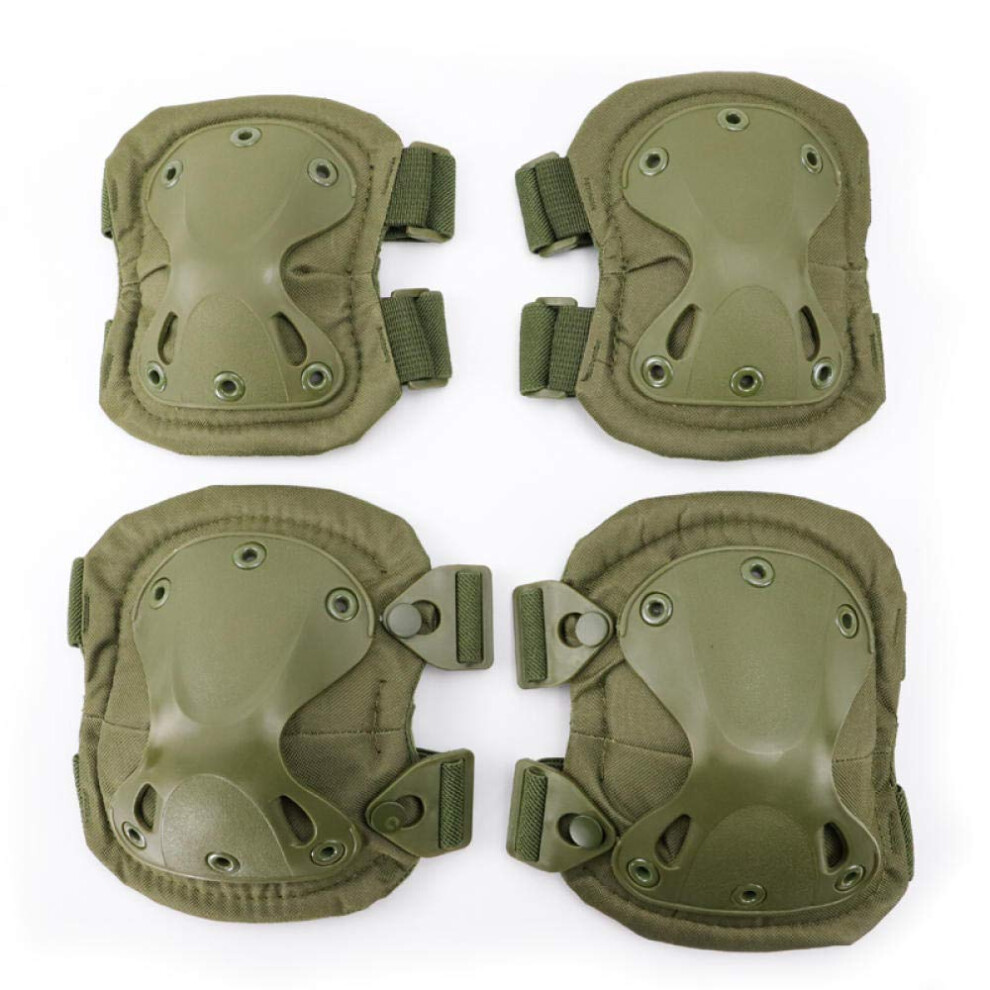 Protective Knee And Elbow Pads Set With Impact Cushioning And Breathable Elastic Fabric For Sports 9310869666301