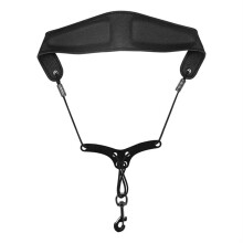 Adjustable Padded Leather Saxophone Neck and Harness Strap, Comfortable Brown Professional Finish