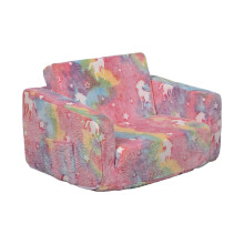 Childrens Couch With Sturdy Design And Easy Fold Feature-pink