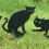 Sort Kat Silhuet Haveskilt – Akryl Halloween 4