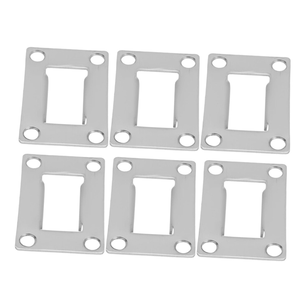 6Pcs Stainless Steel Door Strike Plate Replacement Kit, Door Reinforcement Plate For Deadbolt Security 9330225658665