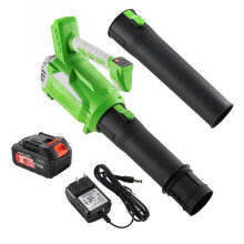 Cordless Leaf Blower 21V Powerful Battery Powered Leaf Blower with 5 Speeds and Charger for Lawn Care