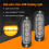 4Pcs 4 Led Amber Recovery Strobe Lights 12V 24V Orange Grill Breakdown Flashing 4