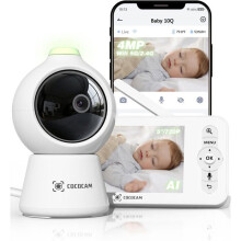 Telecamera di sorveglianza per bambini con schermo - SVATV - 2K 4MP - Schermo 5 pollici - Visione notturna IR - Rilevamento IA