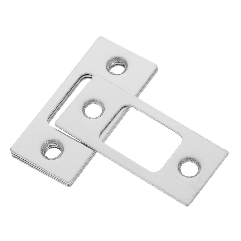 4Pcs Stainless Steel Door Strike Plate Set, Enhanced Lock Alignment, Durable Protection For Front Door 9330225658955