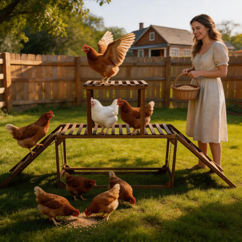 Bingopaw Chicken Roosting Perches with Swing 1