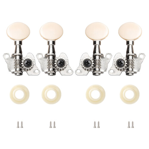 Ukulele Tuning Pegs 2L 2R Open Gear Set for 4 String Ukulele Smooth Control Ergonomic Knobs