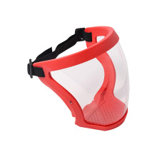 Face Shield Kid Red Full Face Mask with Clear Protective Shield and Adjustable Head Strap