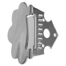 Chrome Mandolin Tailpiece Bridge Replacement for Electric Guitar, Scallop Design, Durable Finish