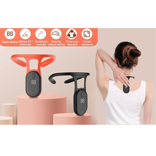 Smart Posture Corrector with Vibration Reminder, USB Rechargeable Trainer for Teens, Orange 2