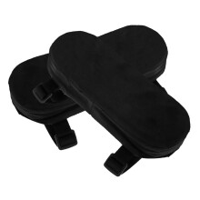 Office Chair Armrest Pads 2pcs Ergonomic Memory Foam Cushions Soft Black Covers Pressure Relief