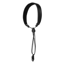Black Wide Adjustable Saxophone Neck Strap 56x3.8cm Comfortable Fit for Alto and Tenor Musicians