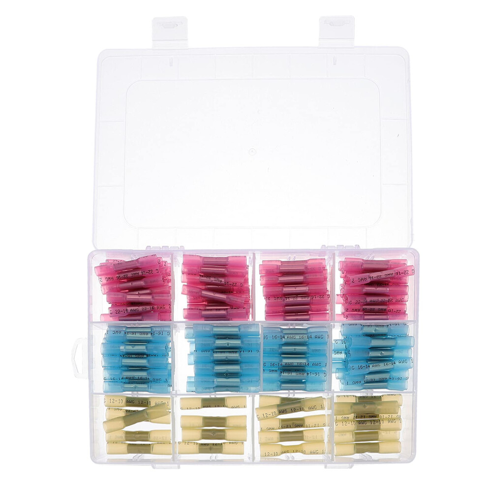 200Pcs Heat Shrink Wire Connectors Assortment, Waterproof Crimp Terminals For Automotive Marine 9073542273226