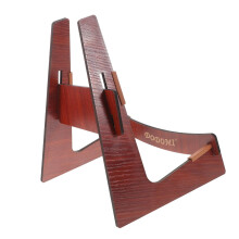 Ukulele Shaped Wooden Guitar Stand, Stable Compact Rack for Acoustic Guitar and Ukulele Home Travel