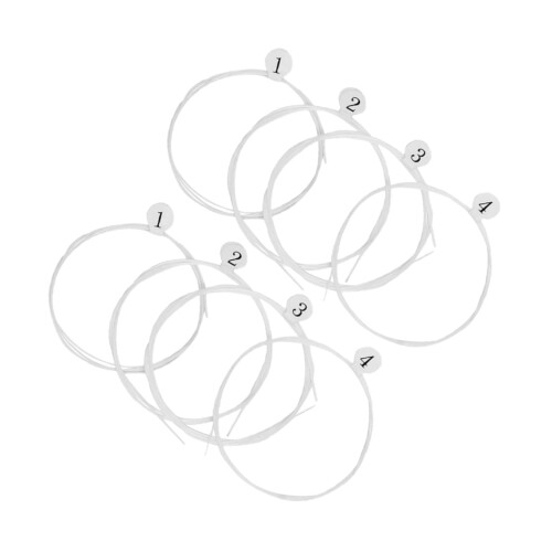 8pcs Tenor Ukulele Strings Set Durable Nylon Replacement with Warm Balanced Sound for Beginners