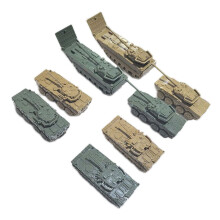 1/144 Scale Tank Model Kit with Rotating Turret, Miniature Armored Vehicle Set for Diorama Display