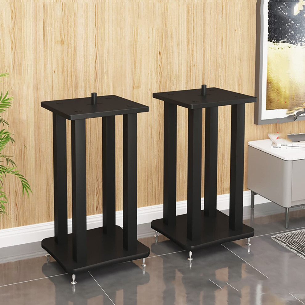 90 Cm Heavy Duty Bookshelf Speaker Stands With Vibration Absorption Pads And Steel Support 9330225615835