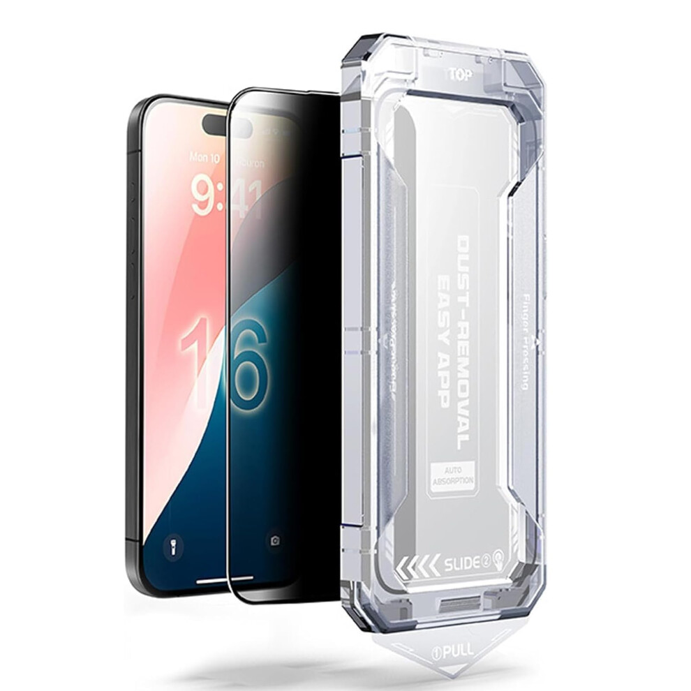 Privacy Screen Protector For Iphone 15/16, Dual Pack Tempered Glass With Antiscratch Antifingerprint Hd Clear 9330225814382