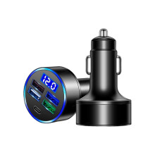 5 Port USB Car Charger Adapter with Fast Charging Technology for iPhone iPad and Multiple Devices