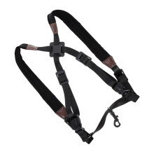 Adjustable Nylon Saxophone Shoulder Strap and Chest Harness for Men and Women Black