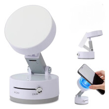 Magnetic Phone Holder for Car and Desk with Magnetic Lock System, 360 Adjustable Foldable Stand, White